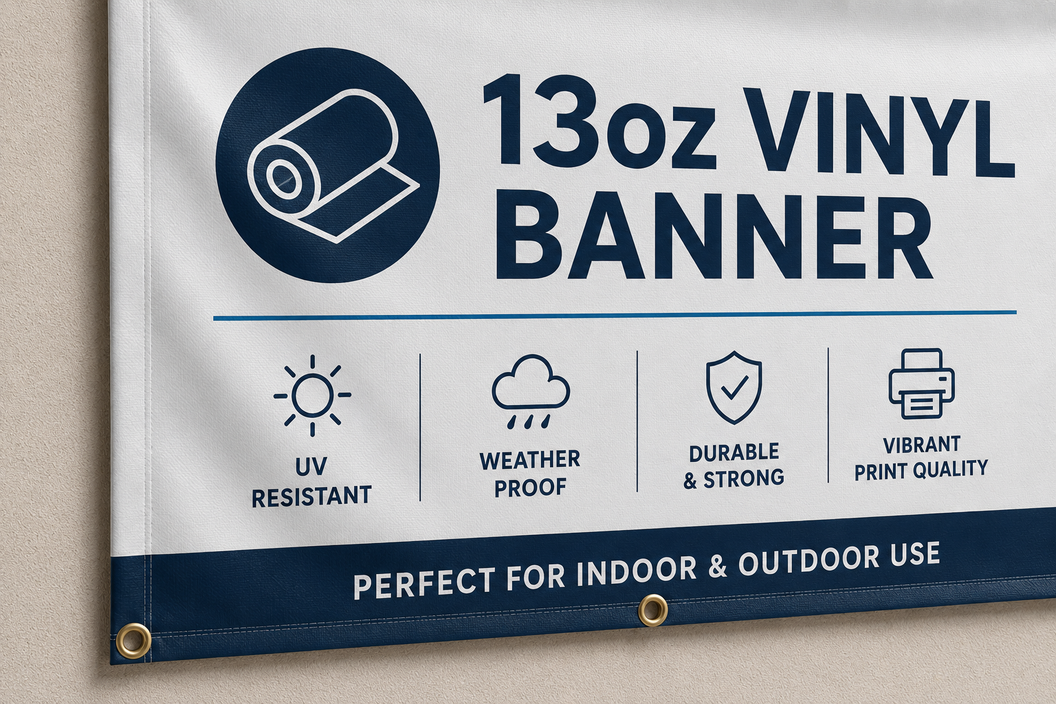 13oz vinyl banner material sample for custom printed banners