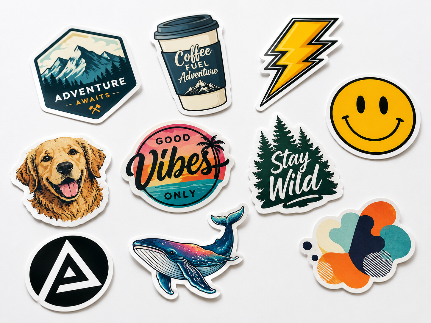 Custom die cut stickers sample